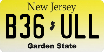 NJ license plate B36ULL