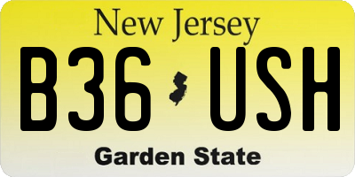 NJ license plate B36USH