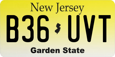 NJ license plate B36UVT