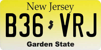 NJ license plate B36VRJ