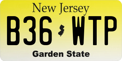 NJ license plate B36WTP