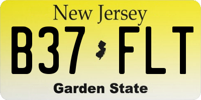 NJ license plate B37FLT