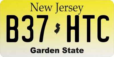 NJ license plate B37HTC