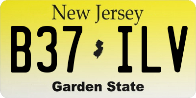 NJ license plate B37ILV