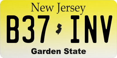 NJ license plate B37INV