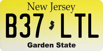 NJ license plate B37LTL