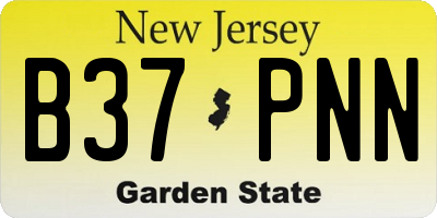 NJ license plate B37PNN