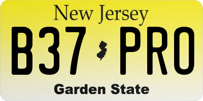 NJ license plate B37PRO
