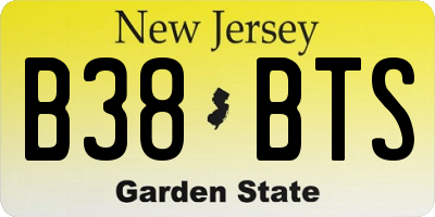 NJ license plate B38BTS