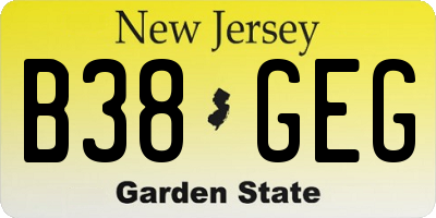 NJ license plate B38GEG