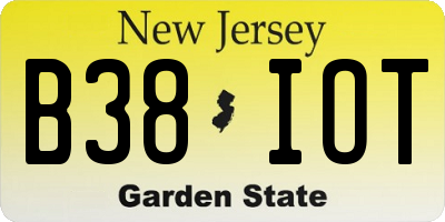 NJ license plate B38IOT