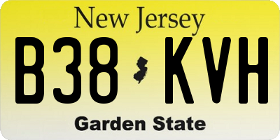 NJ license plate B38KVH