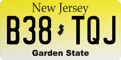 NJ license plate B38TQJ