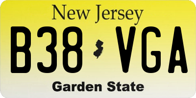 NJ license plate B38VGA