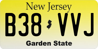 NJ license plate B38VVJ
