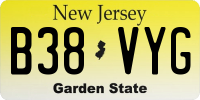 NJ license plate B38VYG