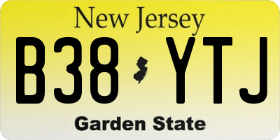 NJ license plate B38YTJ