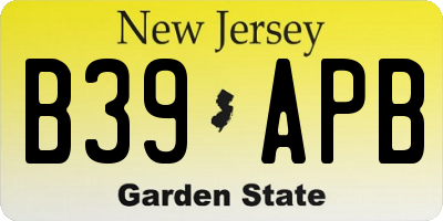 NJ license plate B39APB