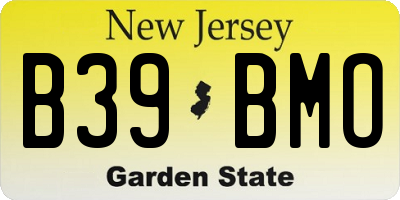 NJ license plate B39BMO