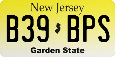 NJ license plate B39BPS