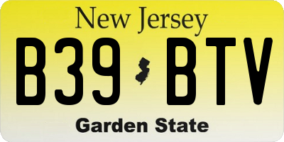 NJ license plate B39BTV