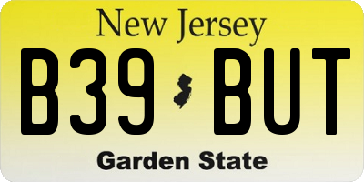 NJ license plate B39BUT