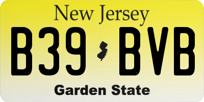 NJ license plate B39BVB