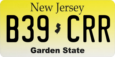 NJ license plate B39CRR