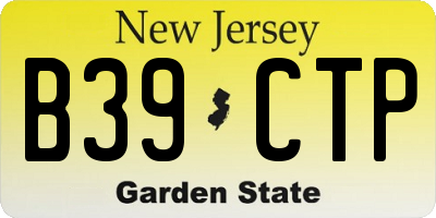 NJ license plate B39CTP