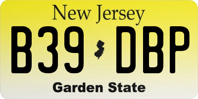 NJ license plate B39DBP