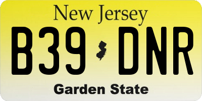 NJ license plate B39DNR