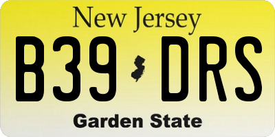 NJ license plate B39DRS