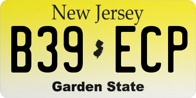 NJ license plate B39ECP