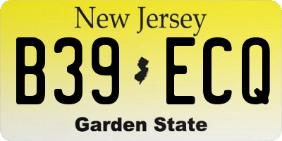 NJ license plate B39ECQ