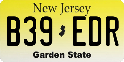 NJ license plate B39EDR