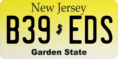 NJ license plate B39EDS
