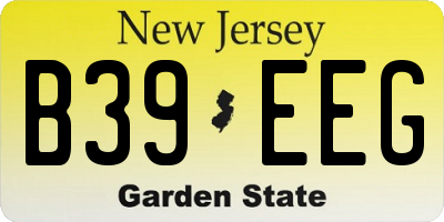 NJ license plate B39EEG