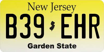 NJ license plate B39EHR