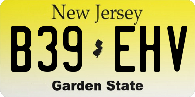 NJ license plate B39EHV