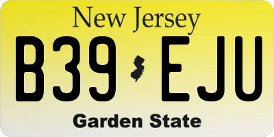NJ license plate B39EJU