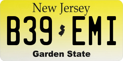NJ license plate B39EMI