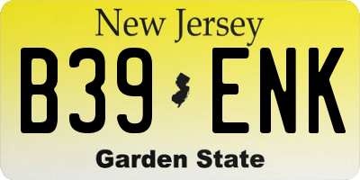 NJ license plate B39ENK