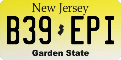 NJ license plate B39EPI