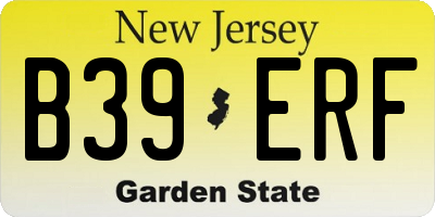 NJ license plate B39ERF