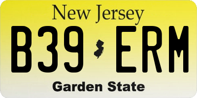NJ license plate B39ERM