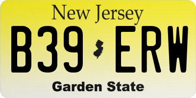 NJ license plate B39ERW