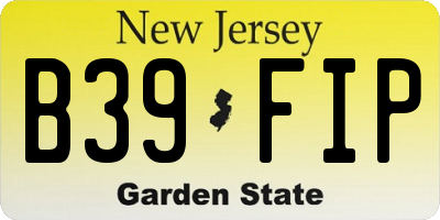 NJ license plate B39FIP