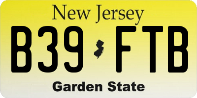 NJ license plate B39FTB