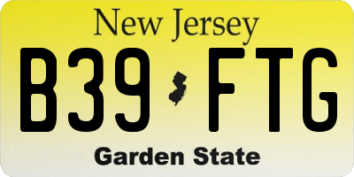 NJ license plate B39FTG