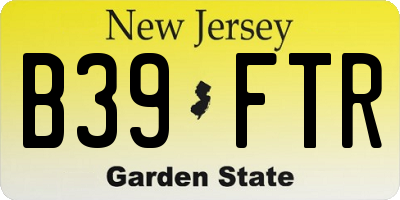 NJ license plate B39FTR